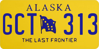 AK license plate GCT313