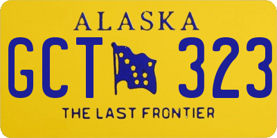 AK license plate GCT323