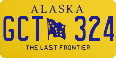 AK license plate GCT324