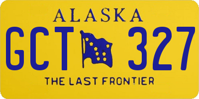 AK license plate GCT327