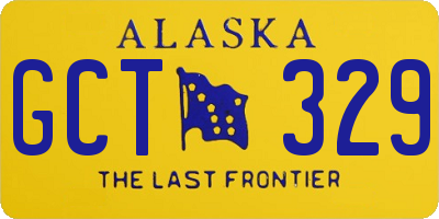AK license plate GCT329