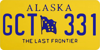 AK license plate GCT331