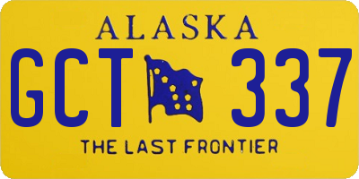 AK license plate GCT337