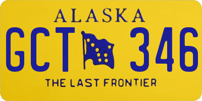 AK license plate GCT346
