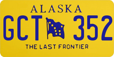 AK license plate GCT352