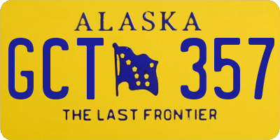 AK license plate GCT357