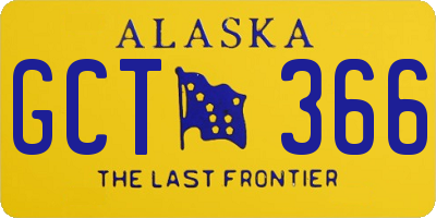 AK license plate GCT366