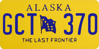 AK license plate GCT370
