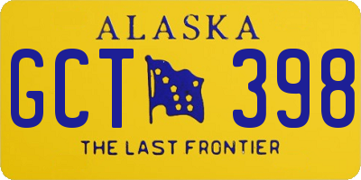 AK license plate GCT398
