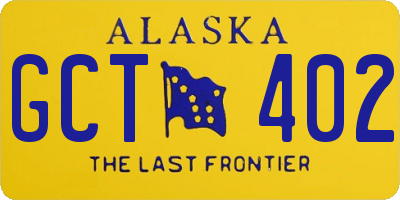 AK license plate GCT402