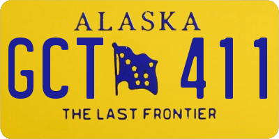 AK license plate GCT411