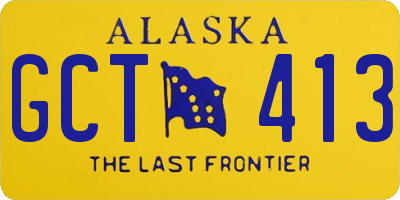 AK license plate GCT413