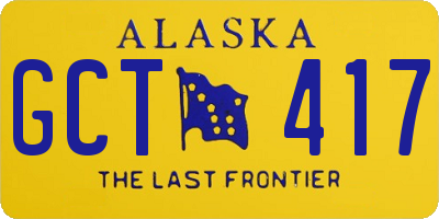 AK license plate GCT417