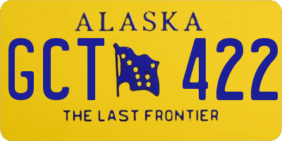 AK license plate GCT422