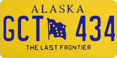 AK license plate GCT434