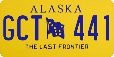 AK license plate GCT441