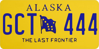 AK license plate GCT444