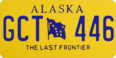 AK license plate GCT446