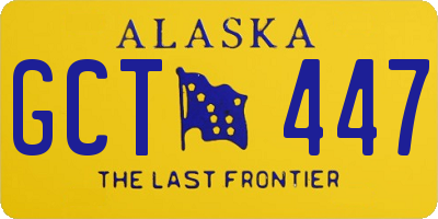AK license plate GCT447
