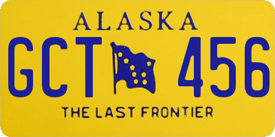 AK license plate GCT456
