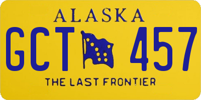 AK license plate GCT457