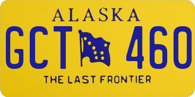 AK license plate GCT460