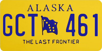 AK license plate GCT461