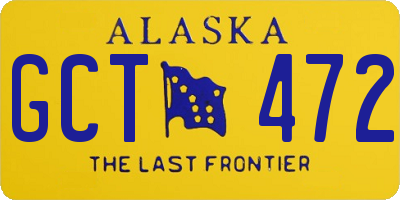 AK license plate GCT472