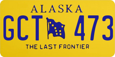 AK license plate GCT473