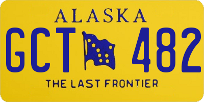 AK license plate GCT482