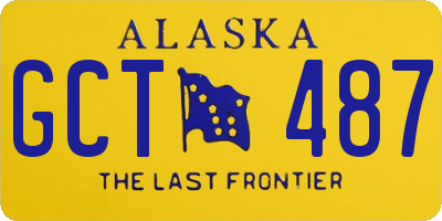 AK license plate GCT487
