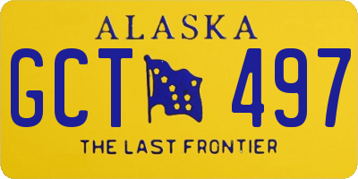 AK license plate GCT497