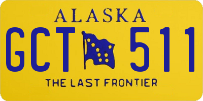 AK license plate GCT511