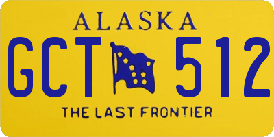 AK license plate GCT512