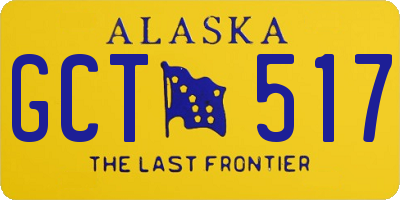 AK license plate GCT517
