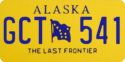AK license plate GCT541