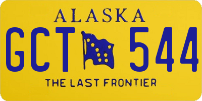 AK license plate GCT544