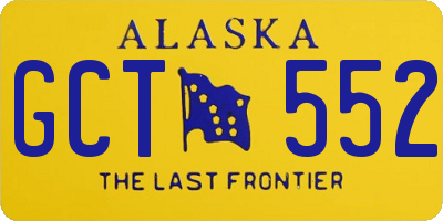 AK license plate GCT552