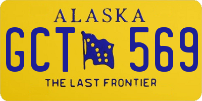 AK license plate GCT569