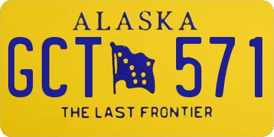 AK license plate GCT571