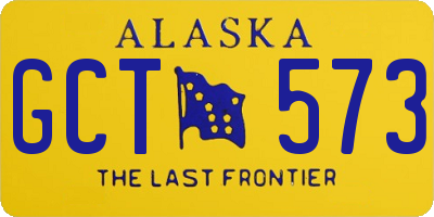AK license plate GCT573