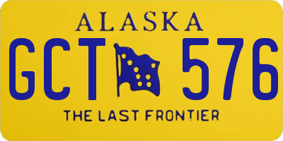 AK license plate GCT576