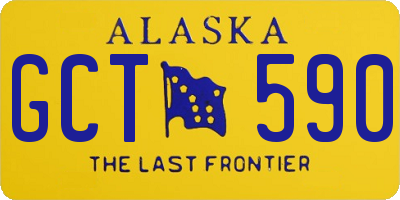 AK license plate GCT590