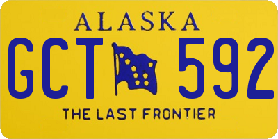 AK license plate GCT592