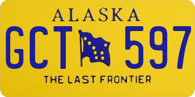 AK license plate GCT597