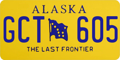 AK license plate GCT605