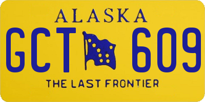 AK license plate GCT609
