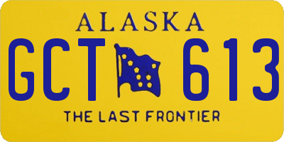 AK license plate GCT613