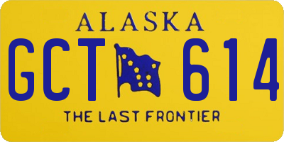 AK license plate GCT614