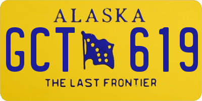 AK license plate GCT619